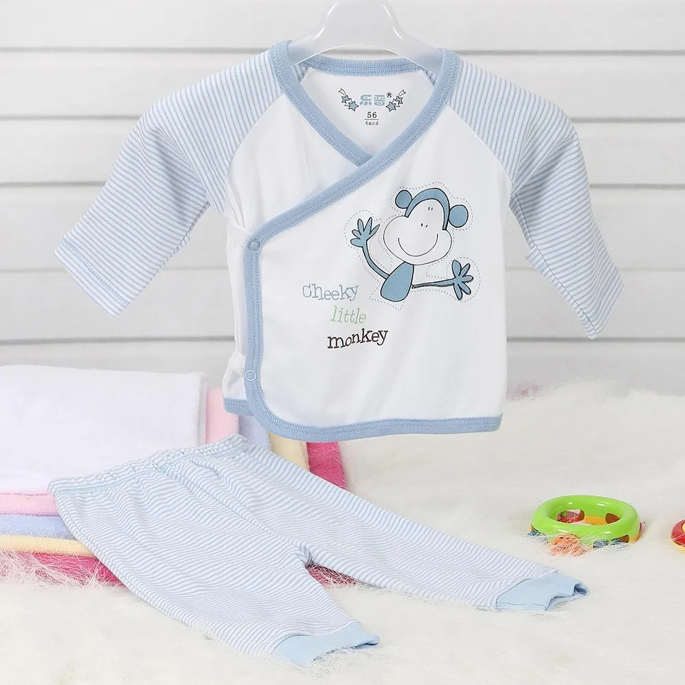 LeJIn/комплект одежды для маленьких мальчиков и девочек; повседневная одежда для новорожденных; сезон весна-осень; хлопок; вязаный