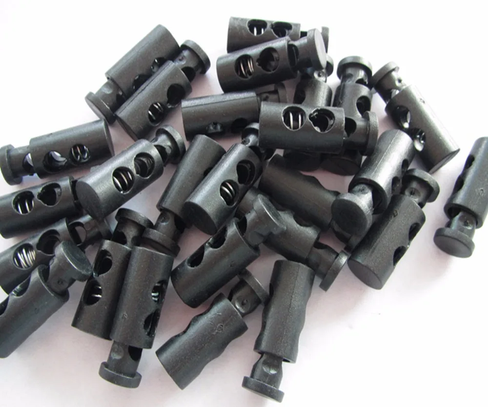 diy black cord lock black color stock can customed engraved logo whsale