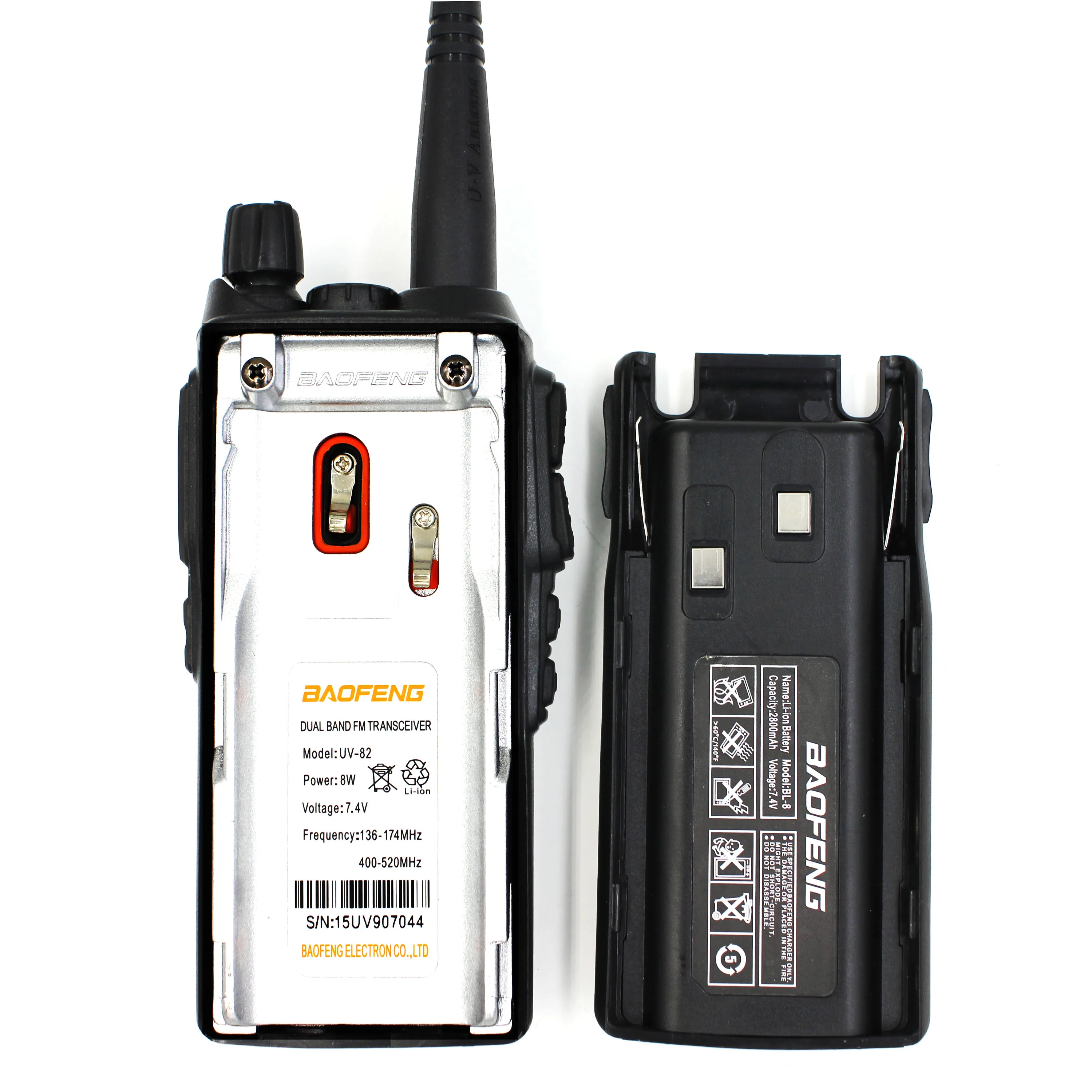 BaoFeng UV-82 8 Вт двухстороннее радио Ham радио UV-82HP портативная рация трехдиапазонный 136-174 МГц 400-520 МГц Портативный fm-приемопередатчик