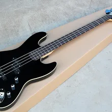 PBSS 4 струны черный корпус для электрической бас-гитары с обвязкой тела, хромированная фурнитура, может быть настроен