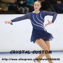 Хрустальное платье для катания на льду для взрослых, бренд, платья для фигурного катания для соревнований DR4730