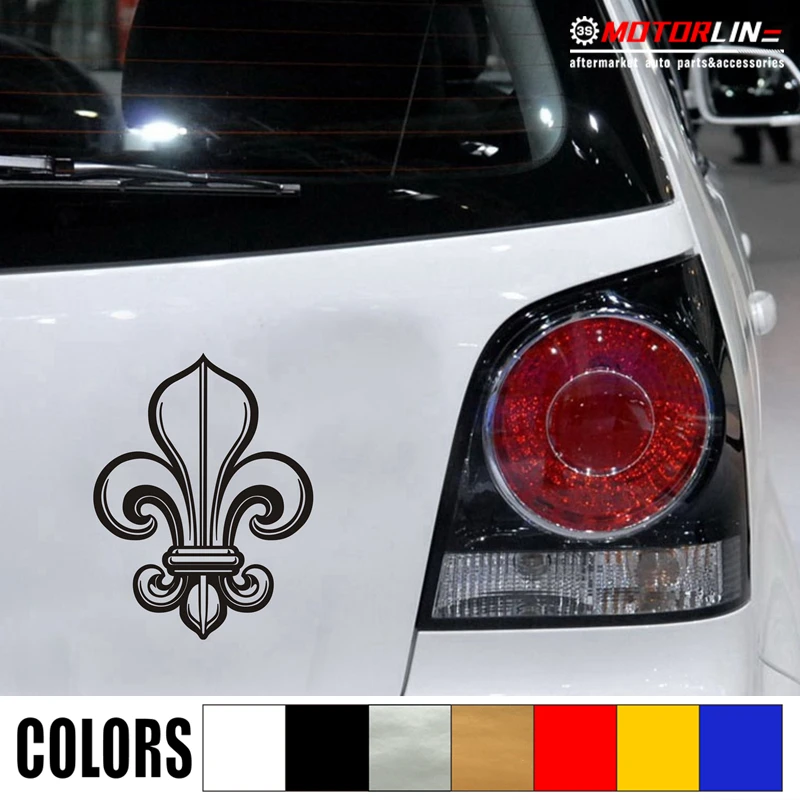 

Fleur De Lis Decal Sticker Car Vinyl French Frace pick size color no bkgrd b