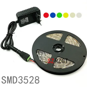 

lLED Strip Light 5m 60LEDs/m Single Color 3528SMD Flexible LED Tape 12V Power Supply 2A,Warm White,White,Red,Blue,Green,Yellow