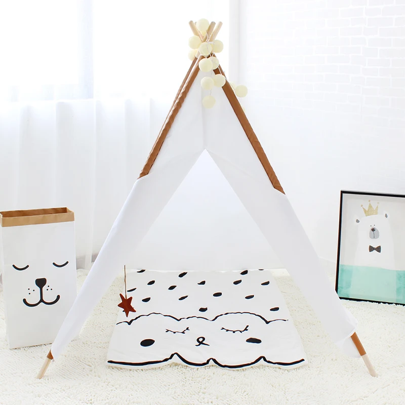 Детская палатка Tipi из ткани Оксфорд, Детская Вигвама, домик для детей Wigwam, игровая комната для детей, игрушки, реквизит для фотосъемки