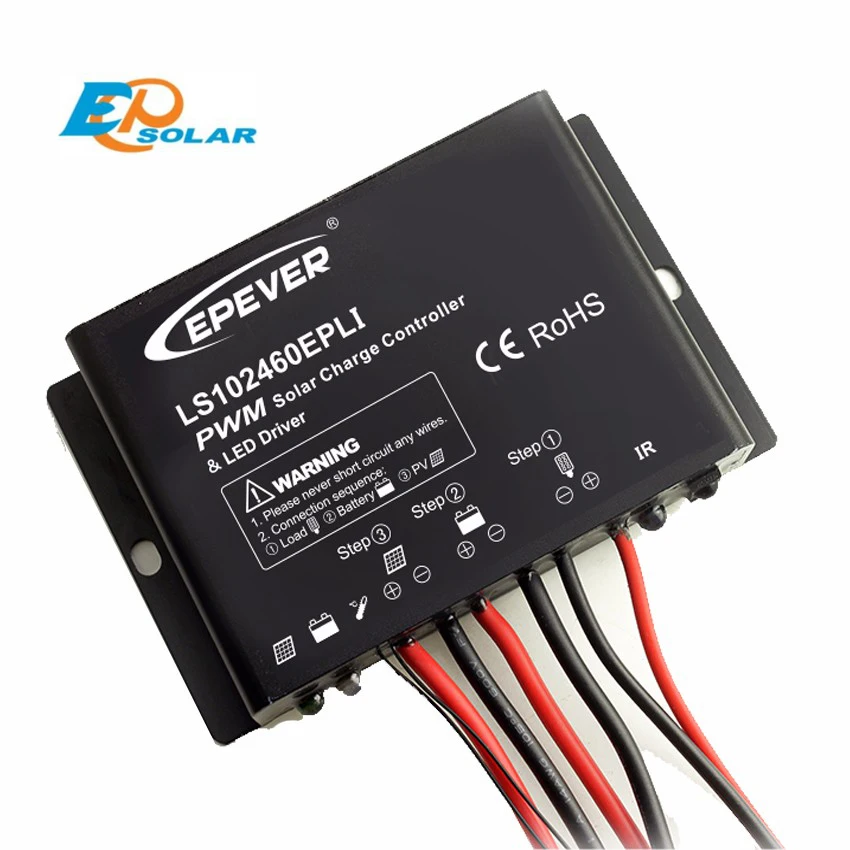 

EPSOLAR LS102460EPLI 10A 12V 24V Solar charger controller timer IP67 Waterproof IR mobile APP