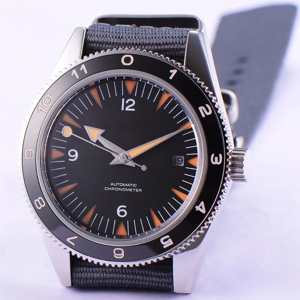 41mm debert black sterile dial sapphire glass miyota Automatic mens Watch D8 41mm debert black sterile dial sapphire glass miyota Automatic mens Watch D8