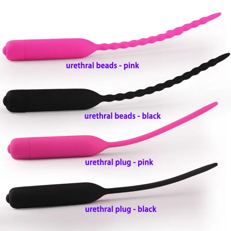 Silicone Urethral Sound Dilators Sounding Vibrator Penis Plug Urethral Beads Sex Toys For Men Masturbator Urethra Penis-Plugs