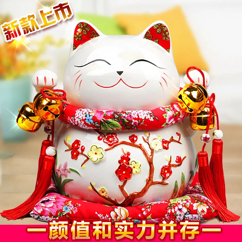 Fortune Cat Japanese style Ceramic Money Box Creative Home Decoration