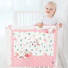 Детская подвесная сумка для хранения, Детская Хлопковая кроватка, органайзер, кукла младенца, карман для пеленок, детская кроватка, комплект, детская кровать, аксессуары KM2111