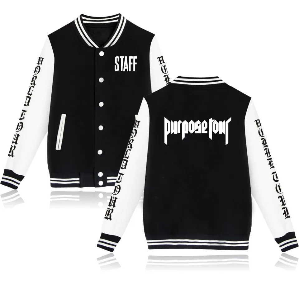 New Design Justin Bieber Purpose Tour College Baseball font b Jacket b font font b Women