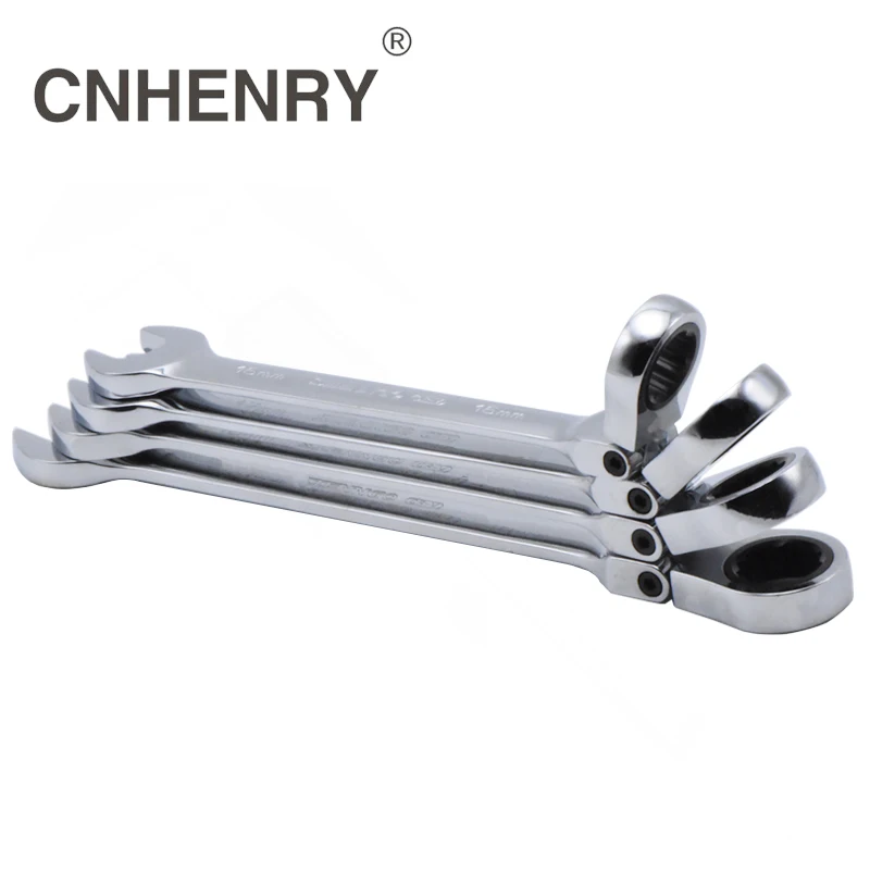 

4 pcs 8,10,12,13,mm Flexible Reversible Head Combination Ratchet Wrench Universal Keys Wrenches Car Tools For Auto Repair