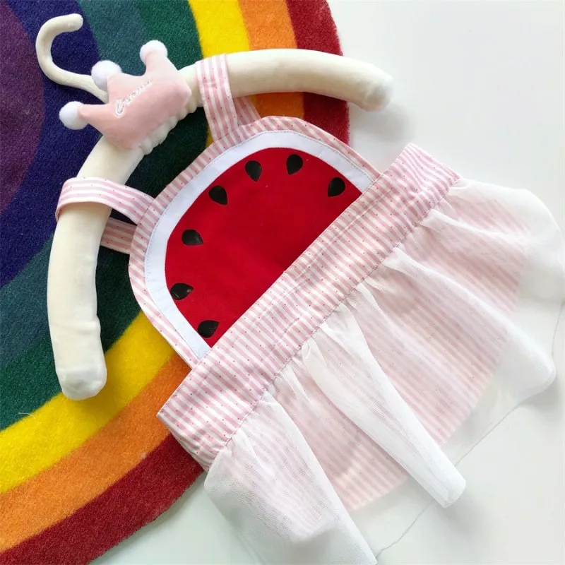 

Pet Products Dogs And Cats Supplies Clothes Summer Watermelon Cute Dresses For French Bulldog Pugs And Puppies