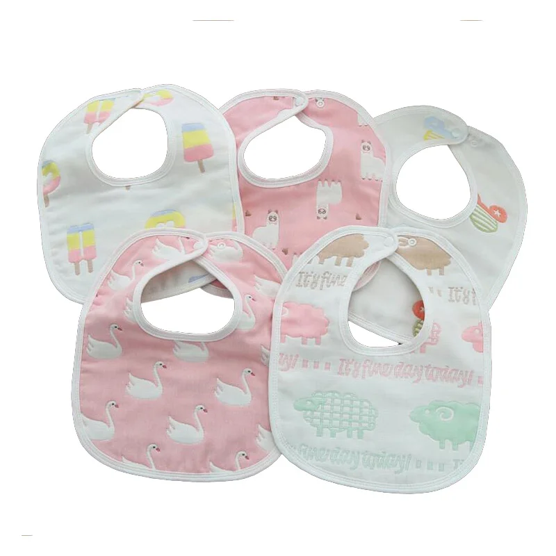 Babador do Bebê Toalha para Meninos Bavoir Babadores Infantil Saliva Meninas Recém-nascidas Baberos Bebes Bib Algodão 6 Camadas 10pcs 6 Saliva Toalha Para Meninos Meninas Recém-nascidas baberos