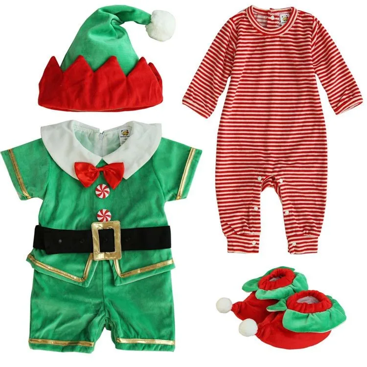 Рождественский подарок, популярные детские комбинезоны, снеговик, лось, Санта-Клаус, одежда, Детский комбинезон для новорожденных