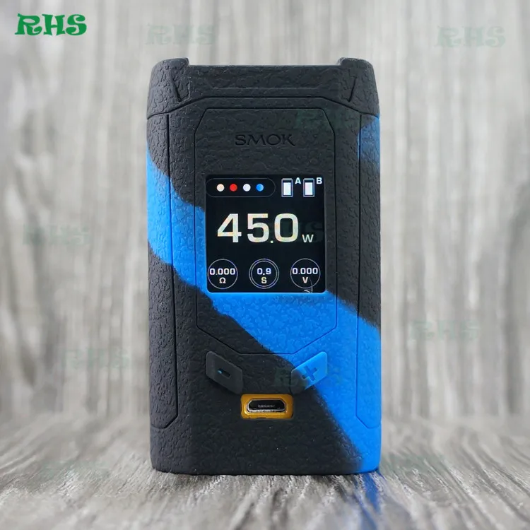 RHS поступление силиконовый защитный чехол рукав для Smok R-Kiss 200 W красочный выбор комплект - Цвет: black blue