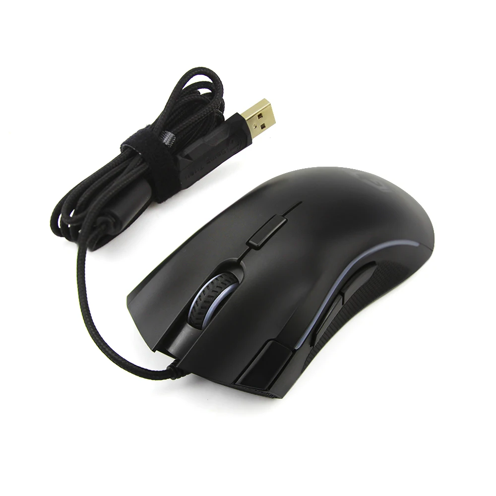 cation Delux Optical Wired Mouse Professional Gaming Mice DPI Adjustable USB For Computer PC Laptop Game Gamer 6 Button Cable LED Black