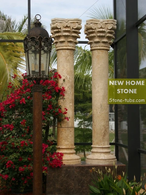 beige travertine roma columns landscaping beige marble stone columns 2015 new stone roma columns