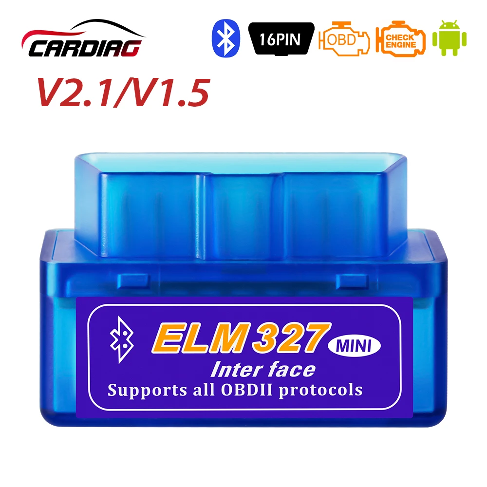 

Super Mini ELM327 V1.5 Bluetooth OBD2 Auto Diagnostic Tool ELM 327 Works On Android/Windows Elm-327 OBDII Car Adapter