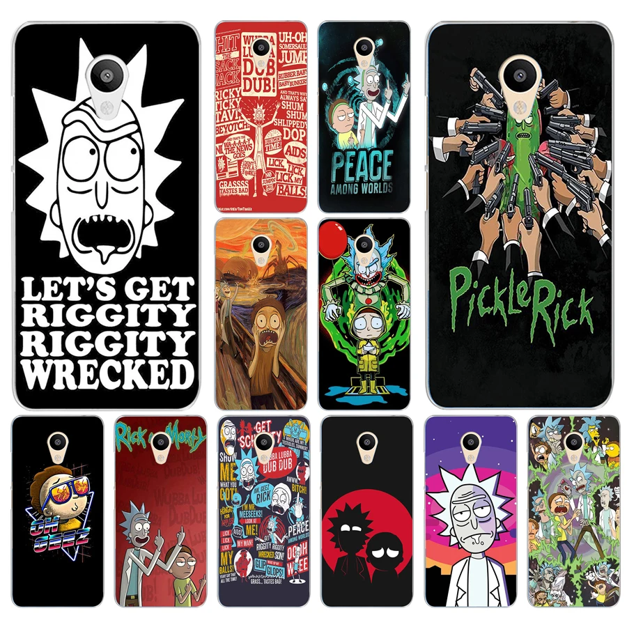 

208DD Rick and Morty 02 Hard Transparent Cover Case for Meizu M2 M3S M3 M3S M5S Mini M3 note M5 M6 M6 note U10 U20