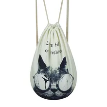 Sleeper#501 Мода г. унисекс сумка-мешок с мультяшными путешествия комплект школьный карман annimal печатных милые повседневное