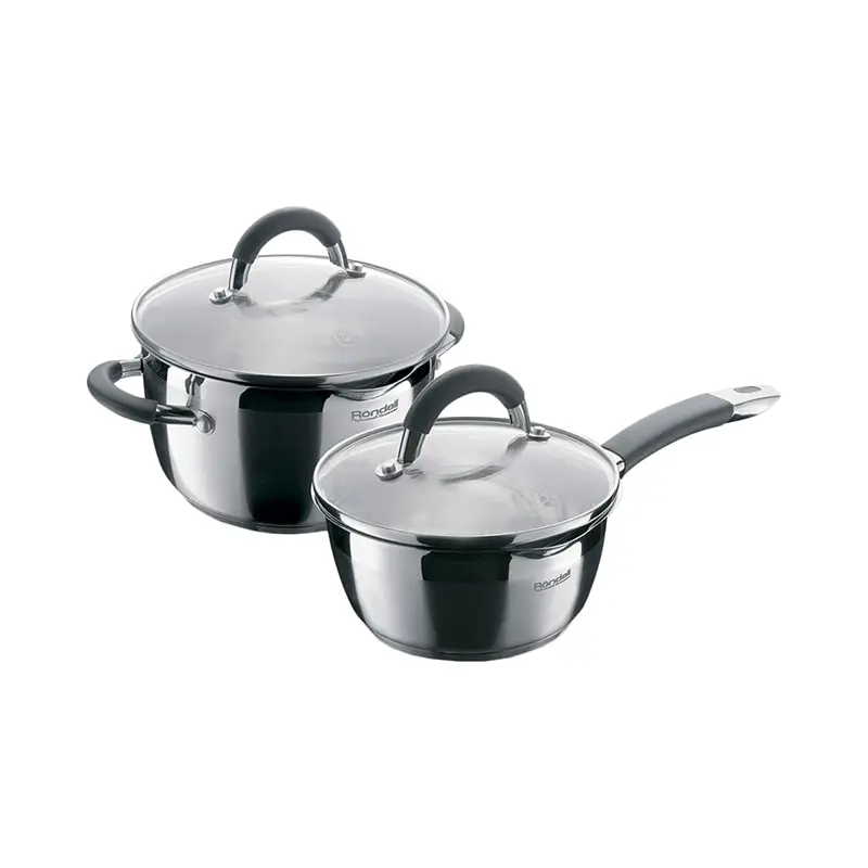 

Набор посуды Rondell Flamme RDS - 2 кастрюли 20 см (3,2 л), 16 см (1,3 л) + 2 крышки