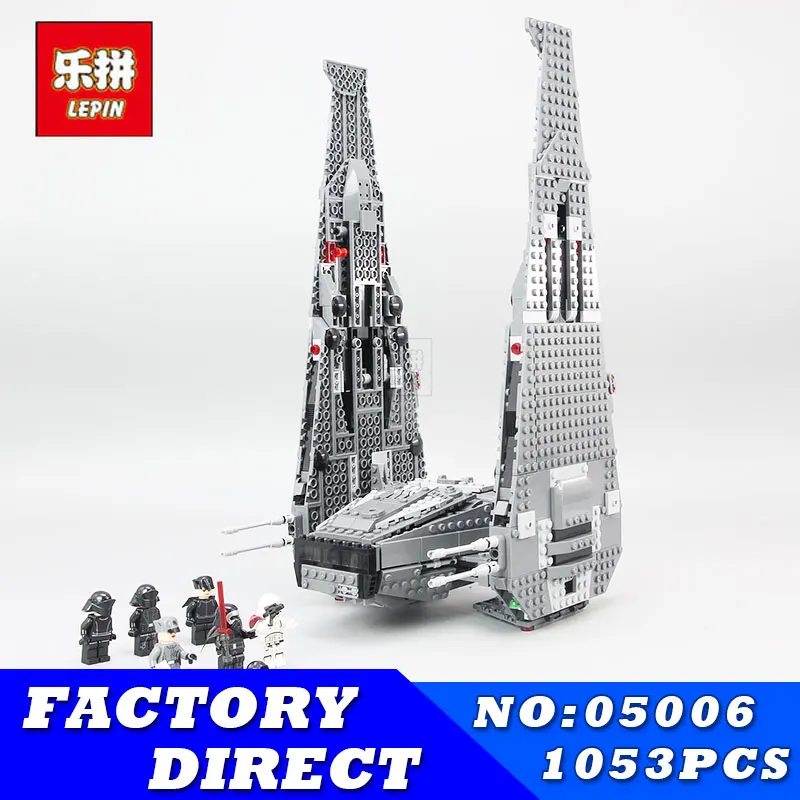 

Star Set LEPIN 05006 1053Pcs The Force Awakens Kylo Ren Command Shuttle Building Blocks Brick Compatible Toys for Children Gift