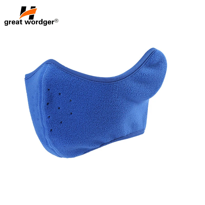 

Winter Warm Fleece Balaclavas Ski Cycling Half Face Mask Cover Outdoor Sport Windproof Headwear Neoprene Masks