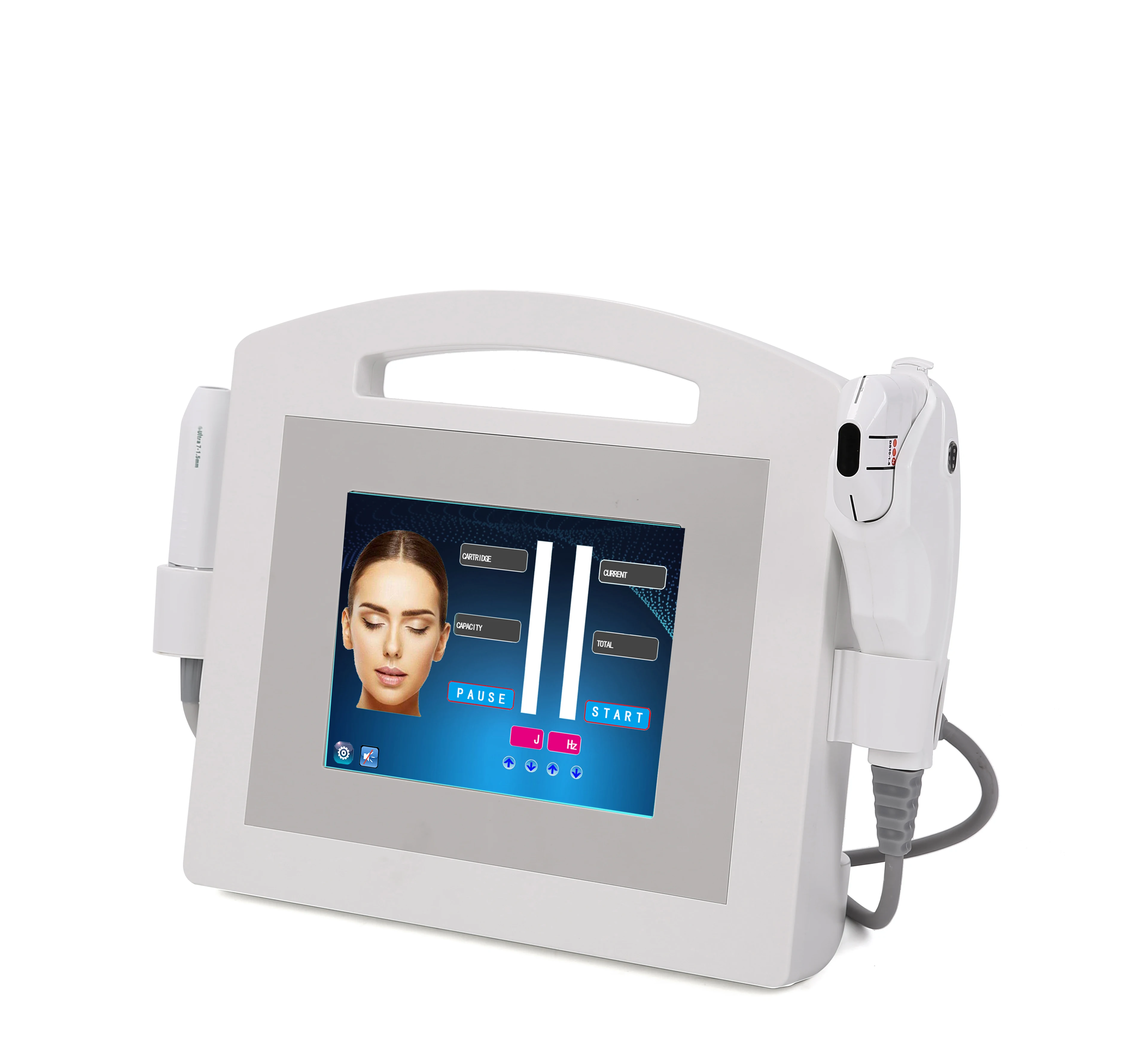 

free shipping High quality portable face lifting 4MHz&7Mhz skin Ultrasonic machine/wireless anti aging wrinkle device-4116