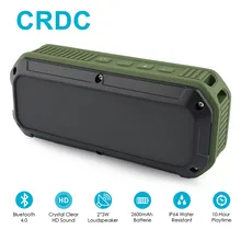 CRDC Bluetooth speaker 4.0 Portable Wireless Mini Sound Box Column Three Proofing Outdoor Design Bass Audio Player With Mic