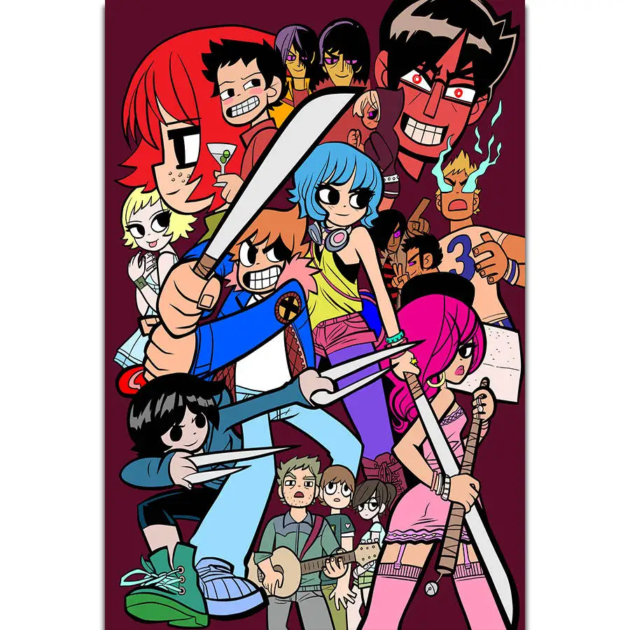 Scott Pilgrim Vs The World Poster Do Filme Decoração De Parede Quente-Sem Moldura