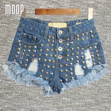 Verano sexy pantalones cortos de mezclilla mujeres crop tops remache borla caliente pantalones cortos pantalones cortos mujer LT466 bermuda feminina envío libre