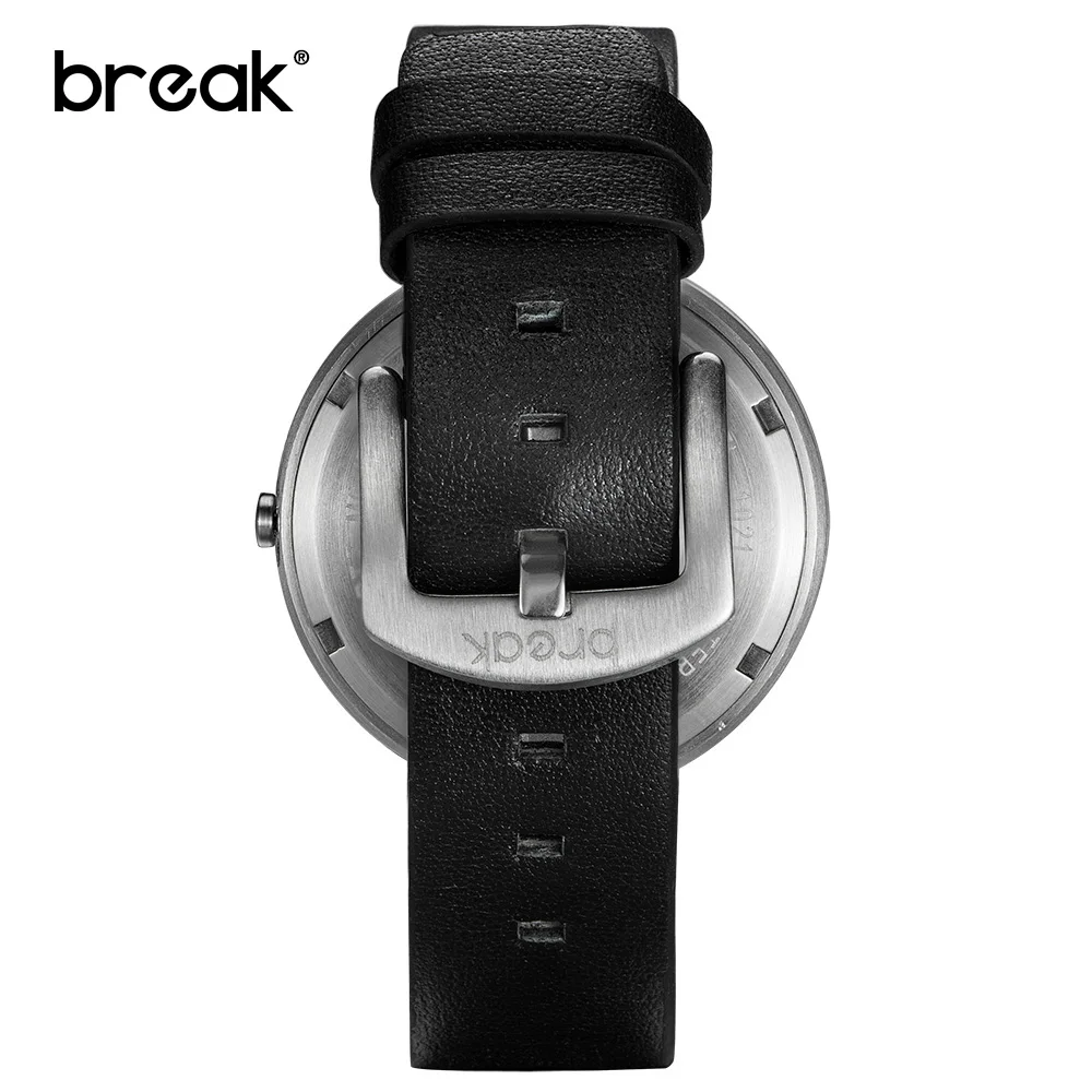 break top men women simple fashion style quartz wristwatch steel galendar