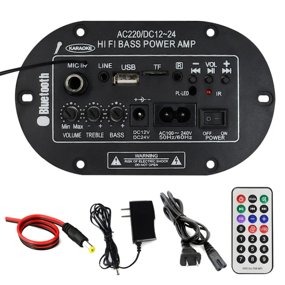 30 Вт усилитель доска Аудио bluetooth Amplificador USB dac FM радио TF плеер сабвуфер DIY усилители для мотоцикла автомобиля дома