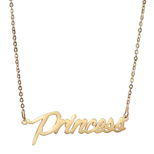 AOLOSHOW Women Letter Necklace Script 