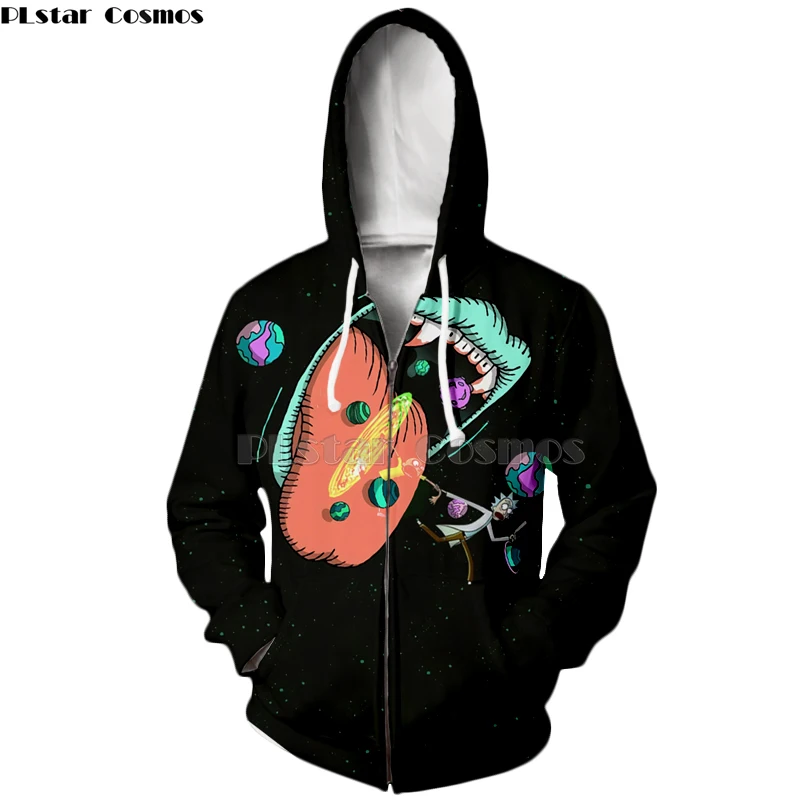 2019 New 3D Rick And Morty zip Hoodies Sweatshirt Men Women Funny Cartoon Print Hoodie shirt black Harajuku Hip Hop Street-4 2019 New 3D Rick And Morty zip Hoodies Sweatshirt Men Women Funny Cartoon Print Hoodie shirt black Harajuku Hip Hop Street-4