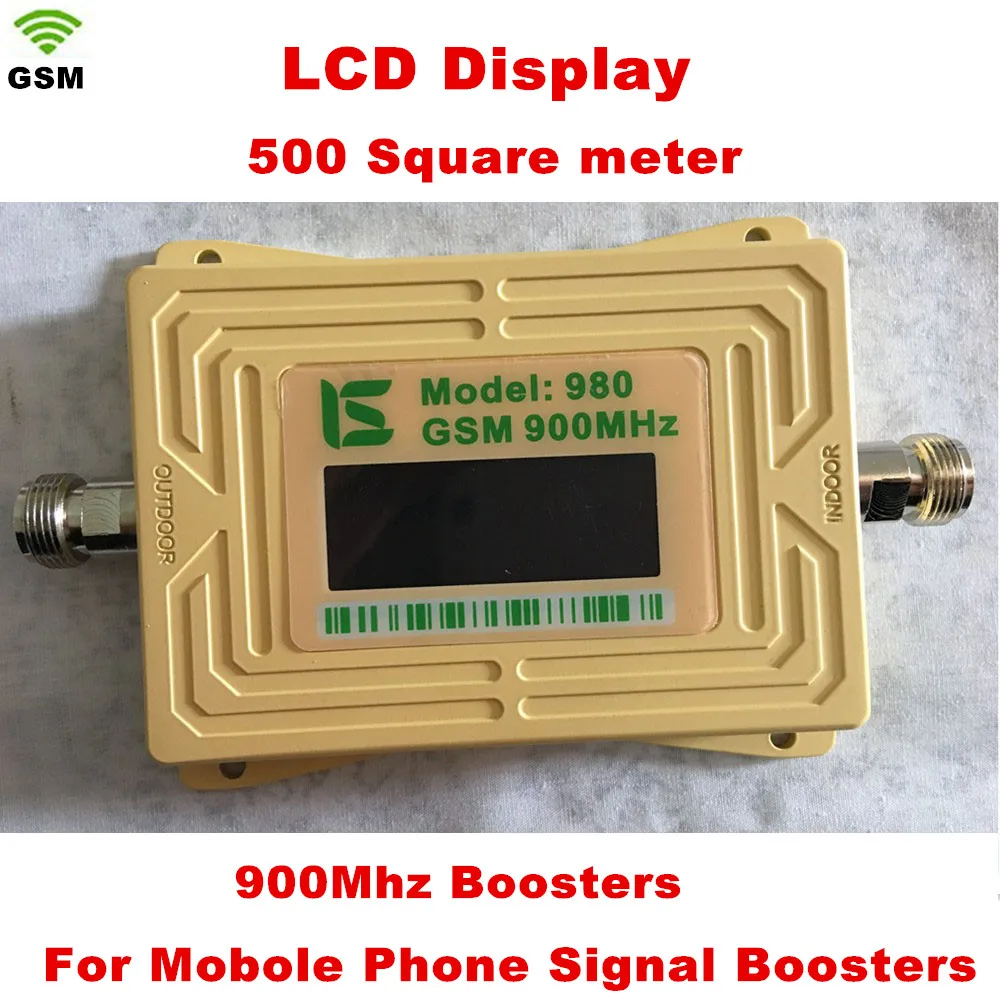 Display GSM980 GSM Mobile phone 2G Signal Booster GSM Signal Amplifier 900mhz Repeater with 5v Power Adapter Yellow