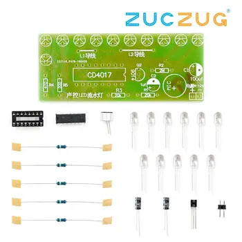 

Voice-activated LED Water Light Kit CD4017 Lantern Control Fun Electronic Production Teaching Training Diy Electronic Kit Module