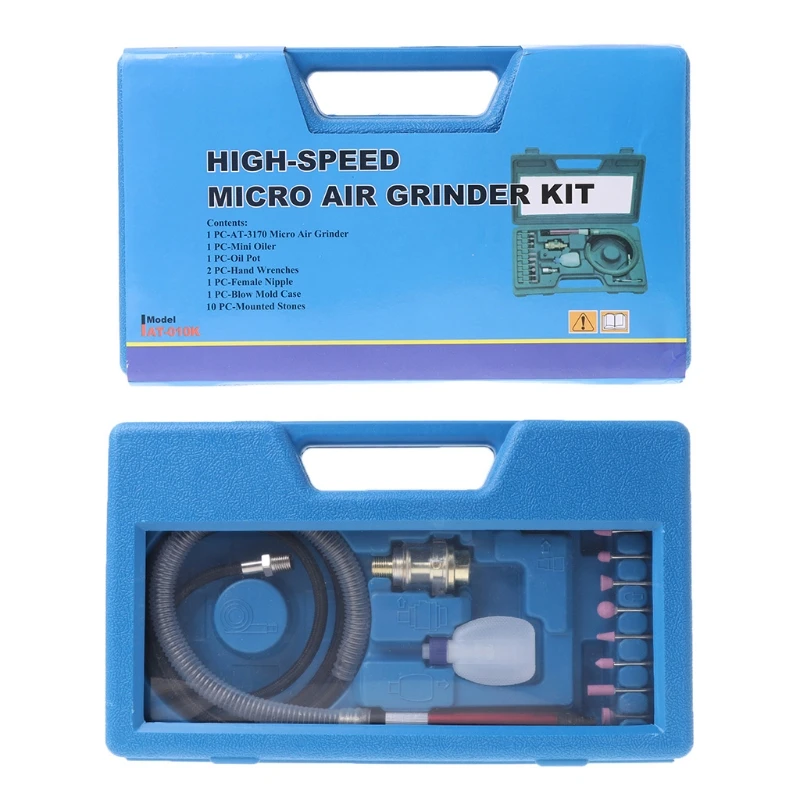 

Hot Sale 16PCS Air Micro Die Grinder Kit Mini Pencil Polishing Rotary Cutting Tool w/Case