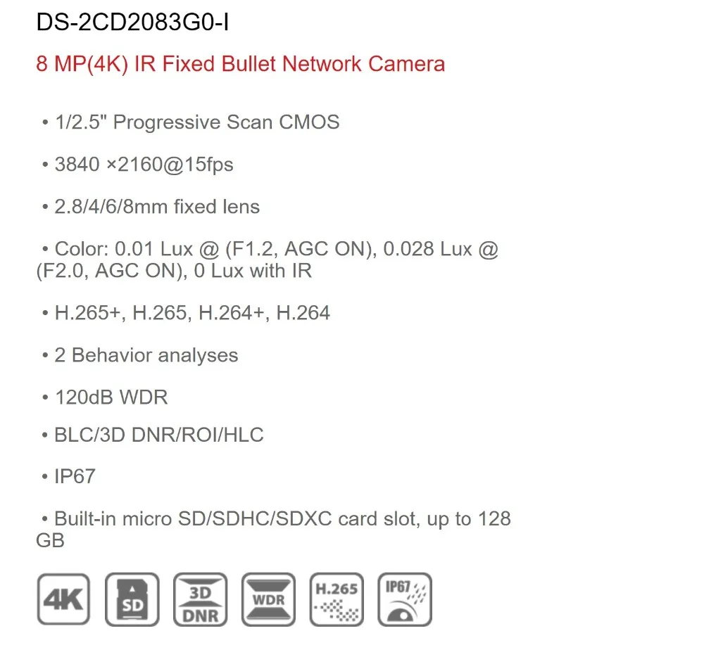 Hikvision, Новое поступление, 8MP CCTV камера, комплекты, 4CH камеры наблюдения, H.265, сетевая купольная камера, 3D DNR, пуля, IP камера, POE, для улицы