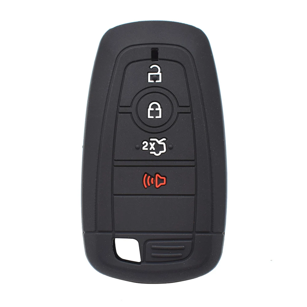 Silicone Key Case Cover For Ford Mustang Fusion Edge Explorer Expedition Keyless Remote Key Fob Shell