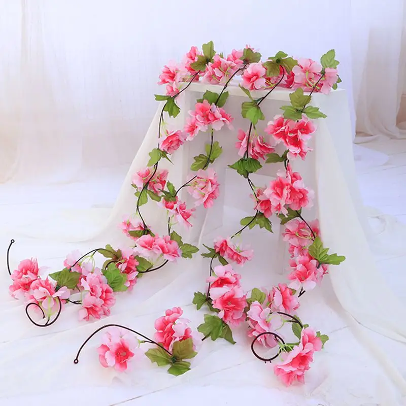 Flower With Ivy Vine Artificial Flowers for Home Wedding Decor Decorative Artificial Flower