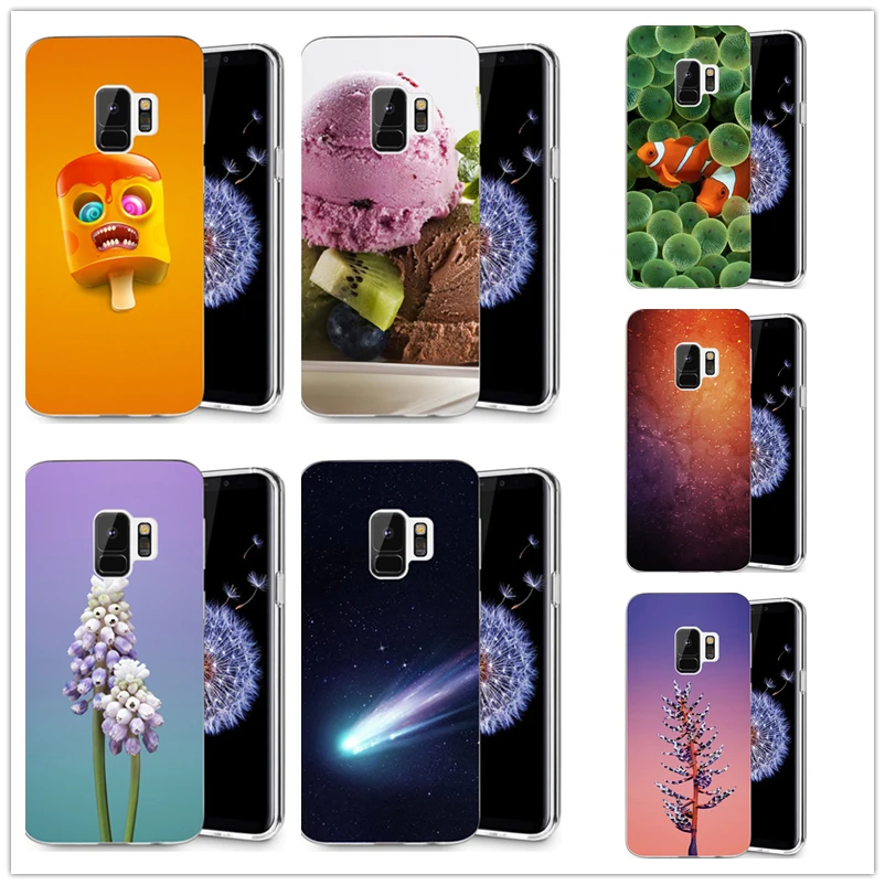 For Samsung Galaxy S3 S9 S9Plus S8 Plus S7 edge Note 8 Colorful meteor volcano landscape Cream Pattern Soft TPU Case R019 |