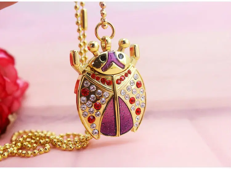 

2019 Gold color Fashion Alloy Vivid Owl Pocket Watch Pendent Necklace Chain keychain Watch Active Wings Clock