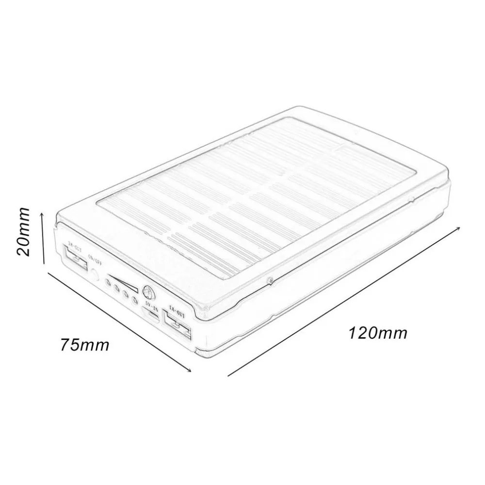 50000 мАч двойной USB Солнечный внешний Банк питания зарядное устройство для телефона планшета
