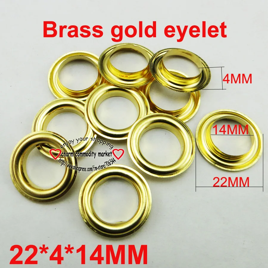 100PCS 22*4*14MM brass gold EYELET button sewing clothes accessory