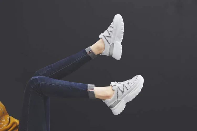 White Shoes Women Casual Sneakers Platform Fashion Brand zapatillas mujer Spring New chaussures femme Ladies footware B