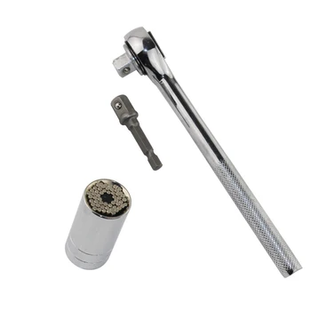 

A set of 3pcs Universal Socket Multi-Function A Hand Tool Set Repair Kit Screwdriver Wrench Adapter Multitool Car Hand Tools