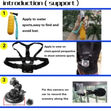 Gopro accessories set go pro kit mount SJCAM go pro Xiaomi Yi for Sony Act Cam HDR AS200V AS100V AZ1 mini FDR-X1000V/W 4 k