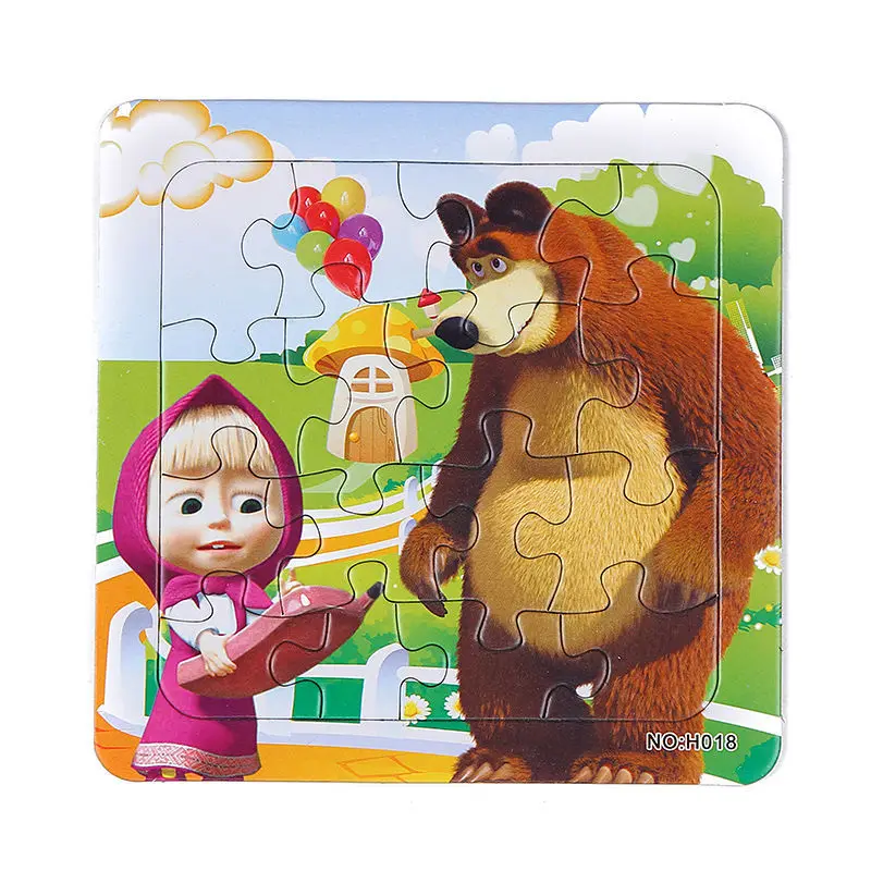 

3D Paper jigsaw puzzles for children kids toys brinquedos Masha and Bear Princess toys for children Baby toys educational Puzles