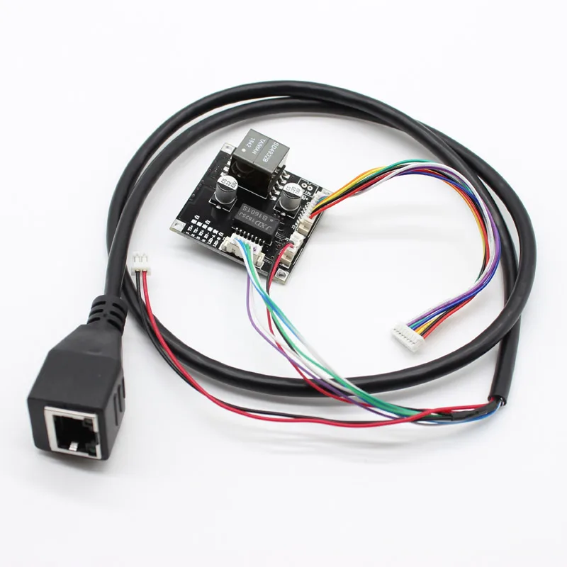 Input 44 57V 38*38mm cctv ip camera POE module 8pin poe cable PCB board